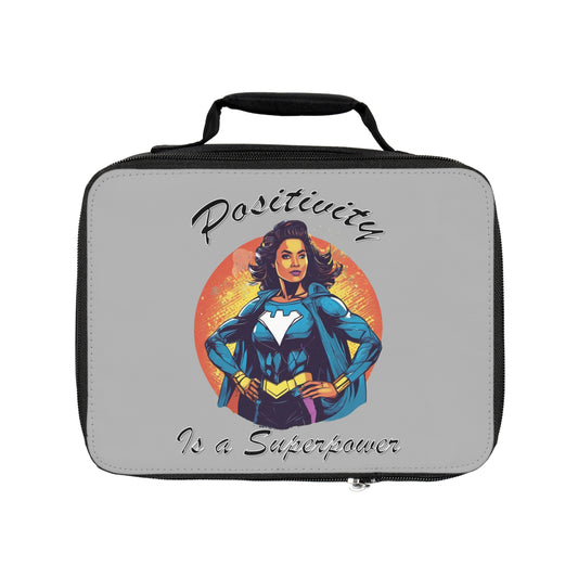 Positivity is a Superpower Female Superhero Lunch Bag