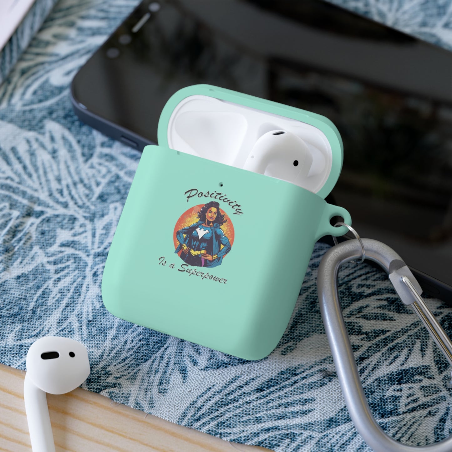 Positivity is a Superpower Female Superhero AirPods and AirPods Pro Case Cover