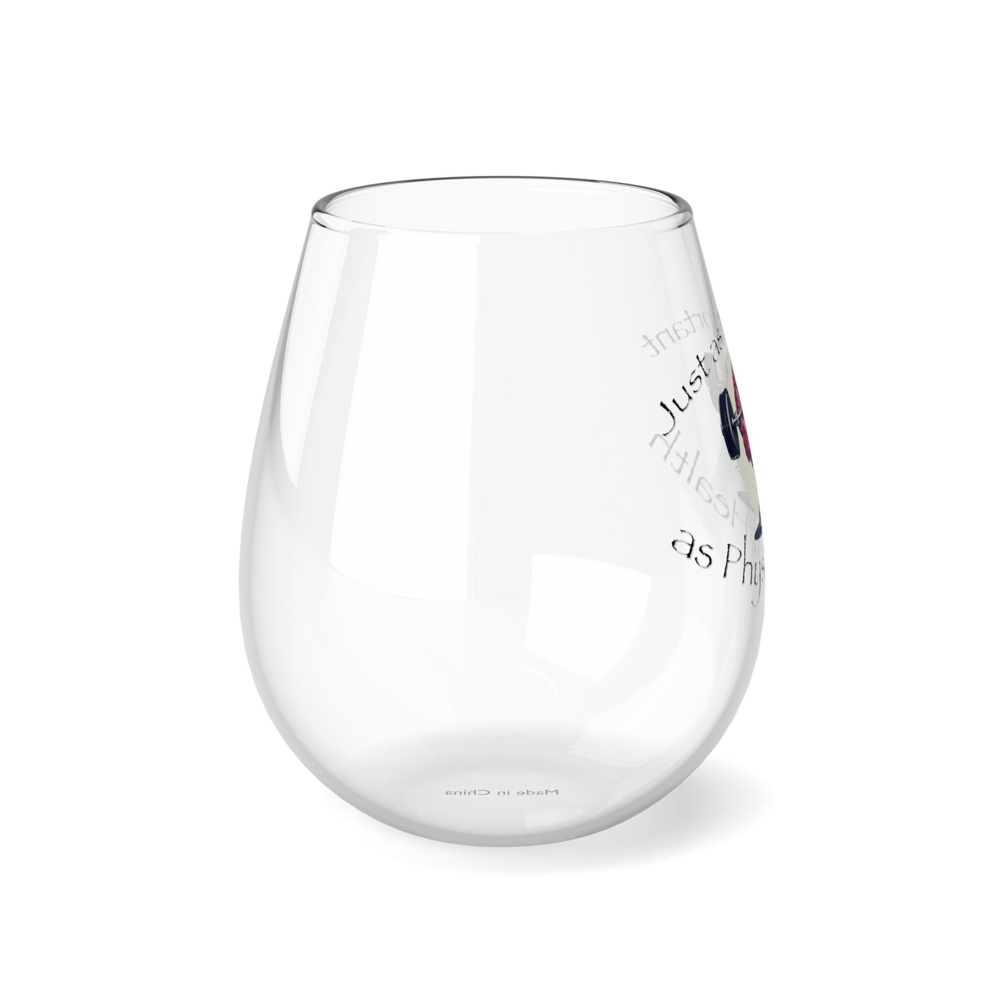 Mental Health Muscle 12oz Stemless Wine Glass