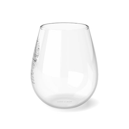 Mental Disorder Silhouette 12oz Stemless Wine Glass