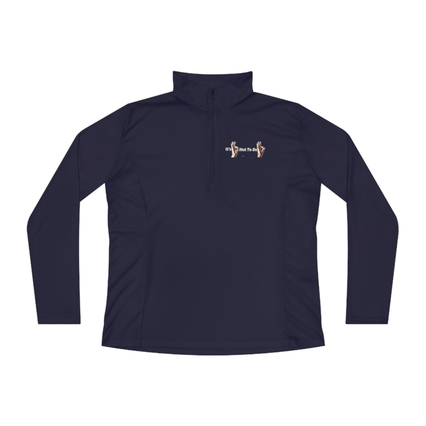 It's OK Not To Be OK Hands Ladies Quarter-Zip Pullover