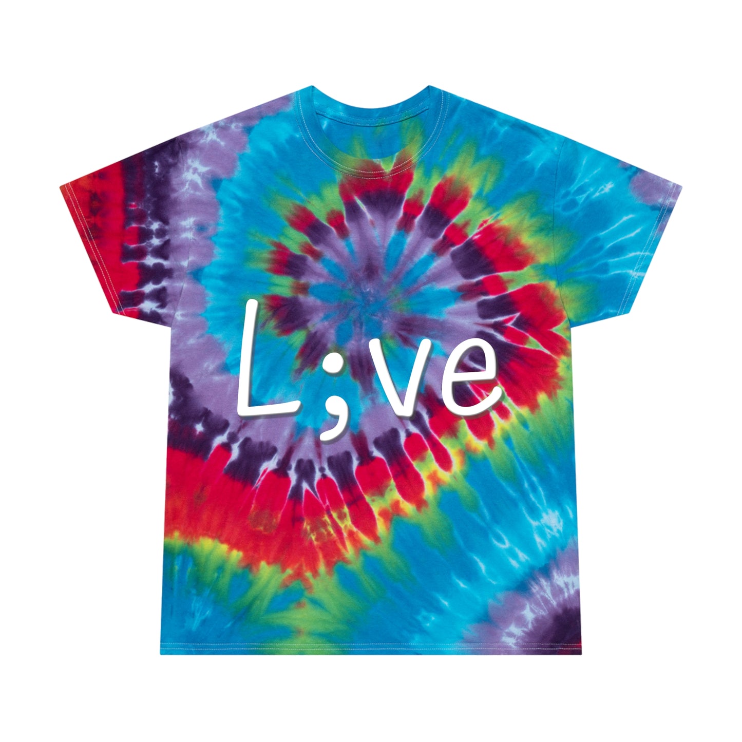 Semi-Colon L;ve Tie-Dye Tee, Spiral