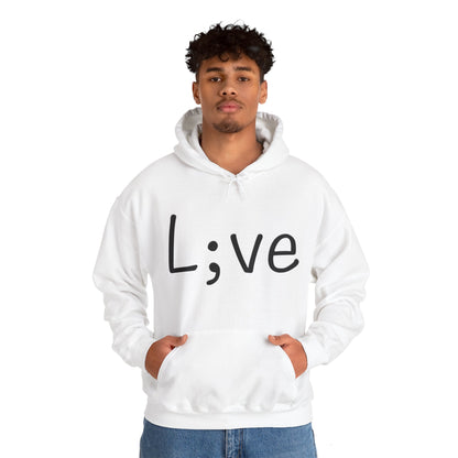 Semi-Colon L;ve Heavy Blend™ Hooded Sweatshirt