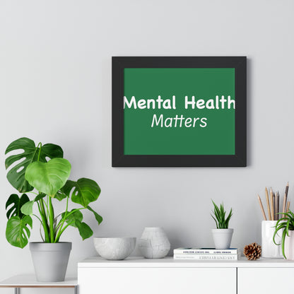 Mental Health Matters Framed Horizontal Poster