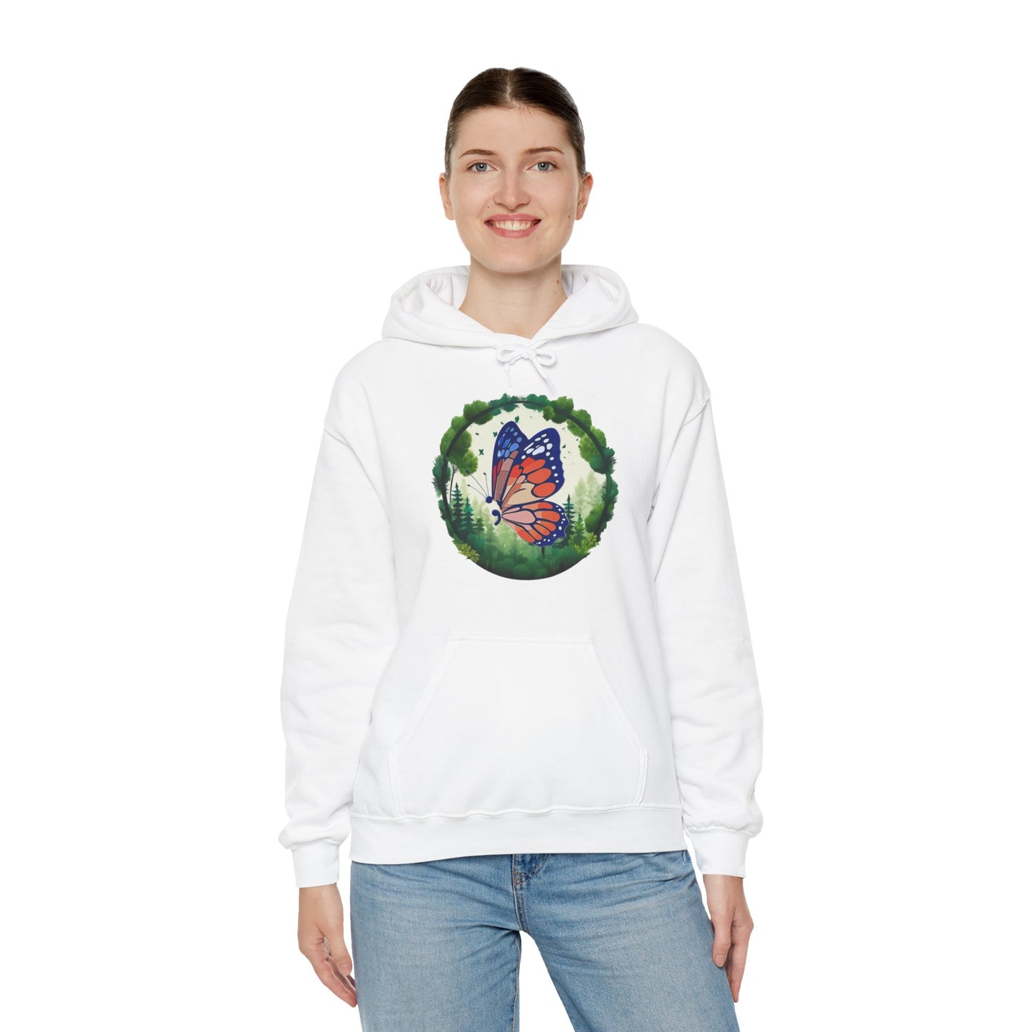 Semi-Colon Butterfly Heavy Blend™ Hooded Sweatshirt