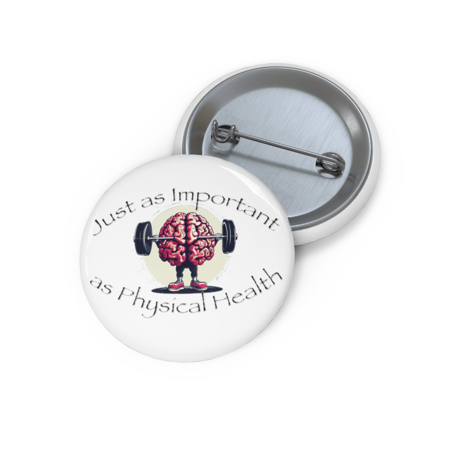 Mental Health Muscle Custom Pin Buttons