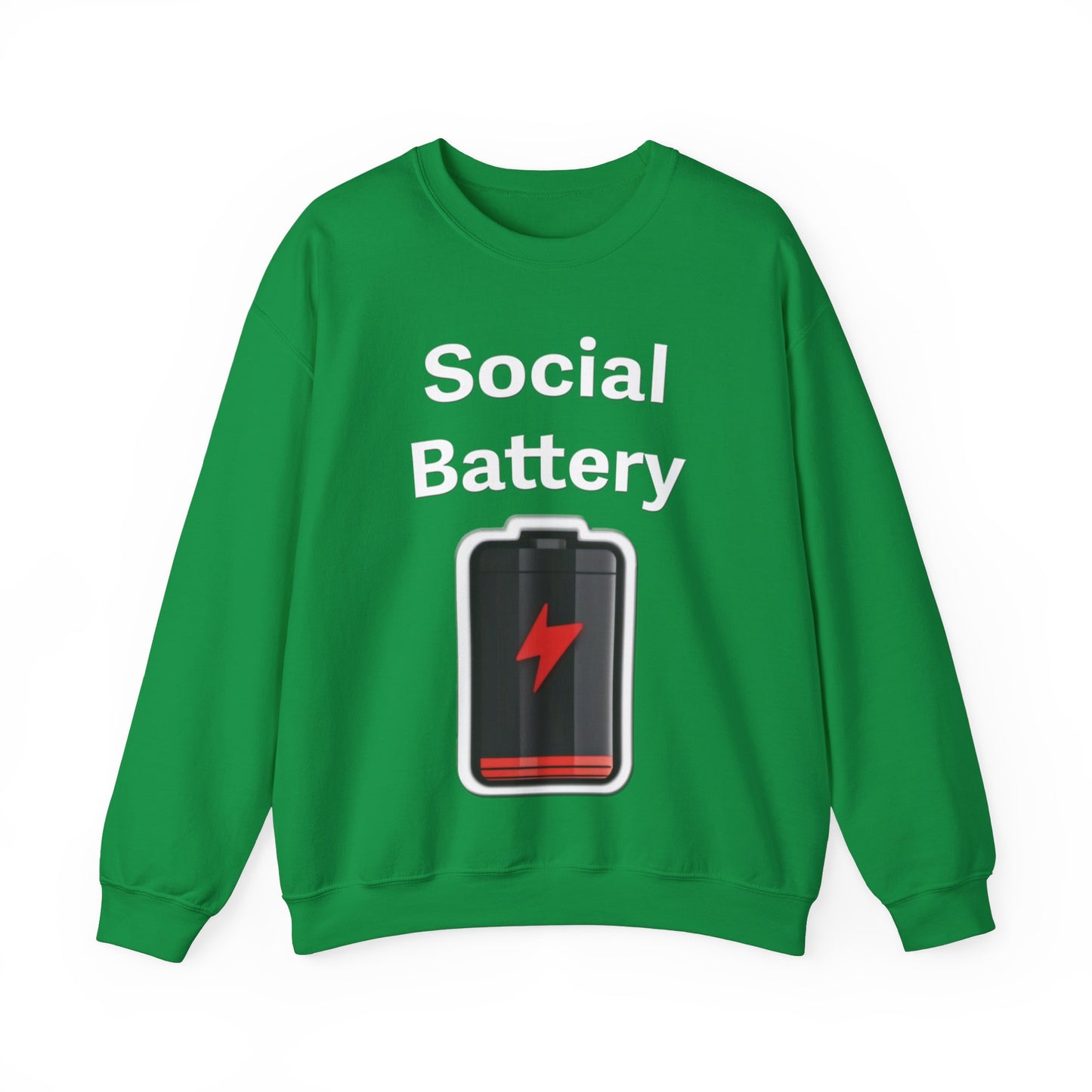 Social Battery Low Unisex Heavy Blend™ Crewneck Sweatshirt