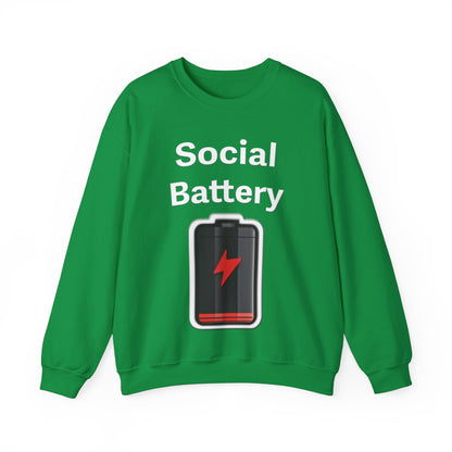 Social Battery Low Unisex Heavy Blend™ Crewneck Sweatshirt