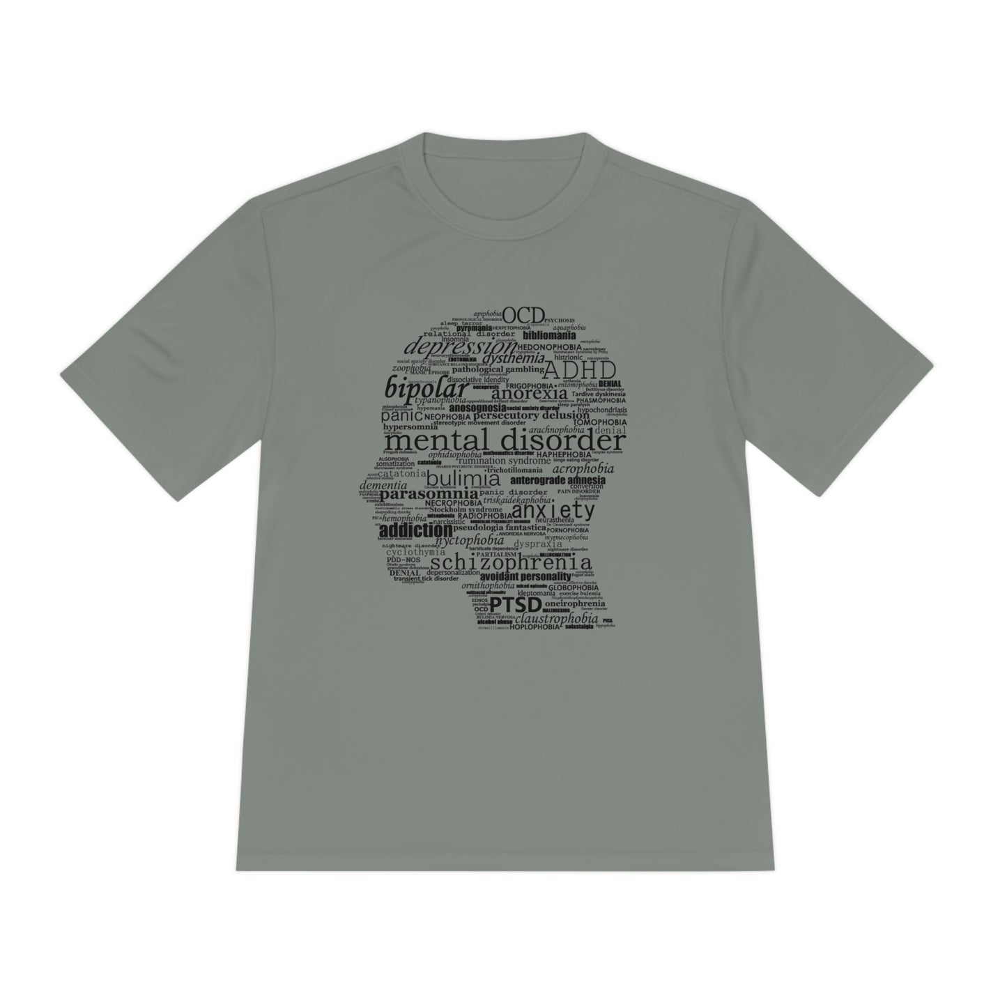 Mental Disorder Silhouette Moisture Wicking Tee