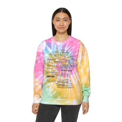 Mental Disorder Silhouette Tie-Dye Sweatshirt