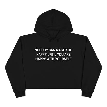 Happy with Yourself Crop Hoodie