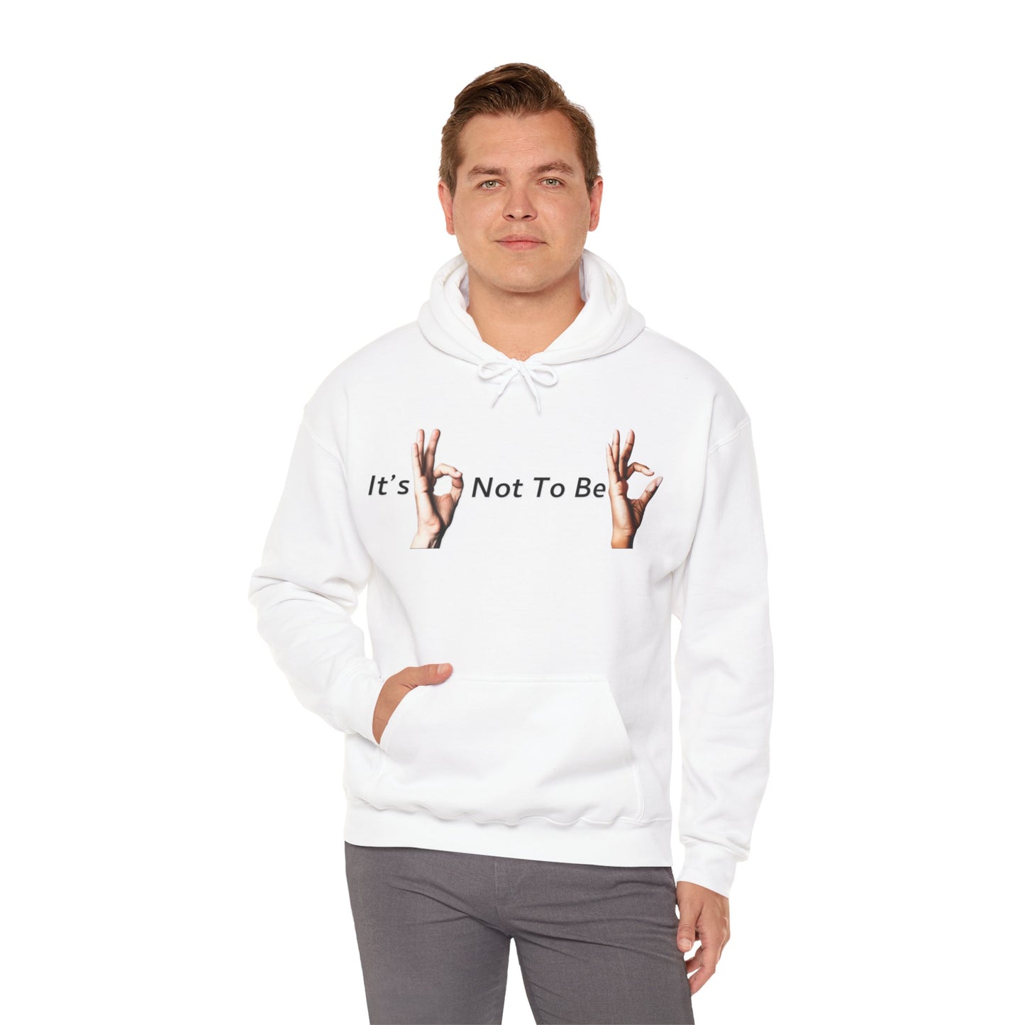 It's OK Not To Be OK Hands Heavy Blend™ Hooded Sweatshirt