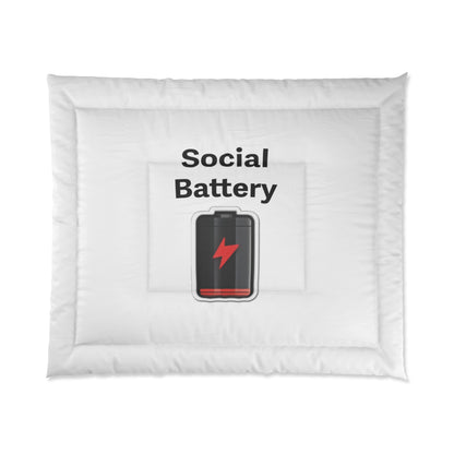 Social Battery Low Comforter