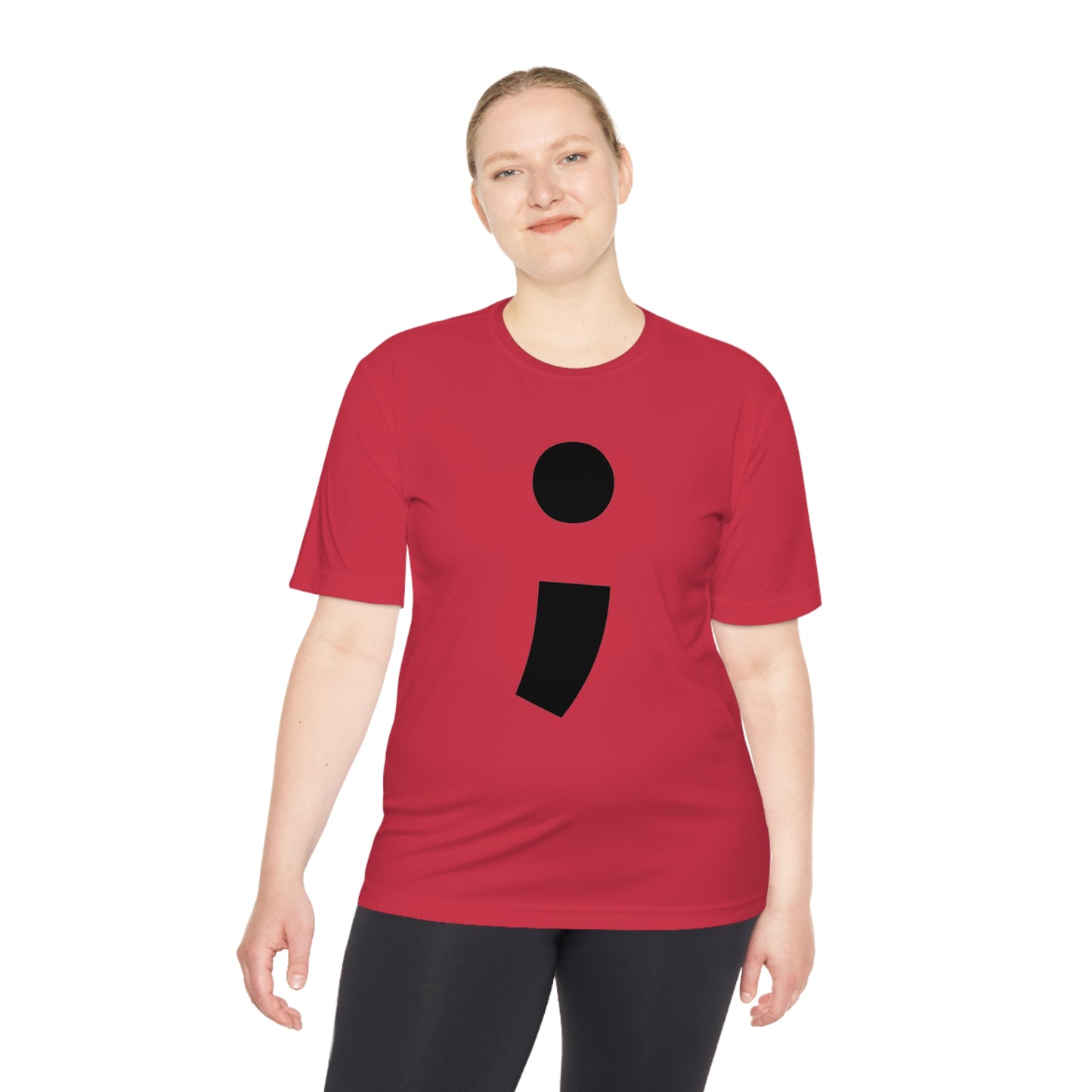 Semi-Colon ; Moisture Wicking Tee