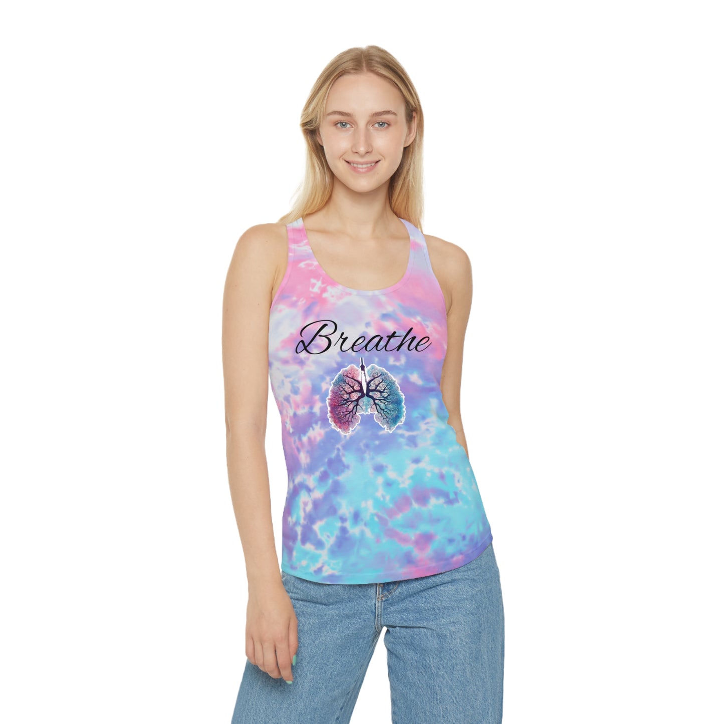 Breathe Tie Dye Racerback Tank Top