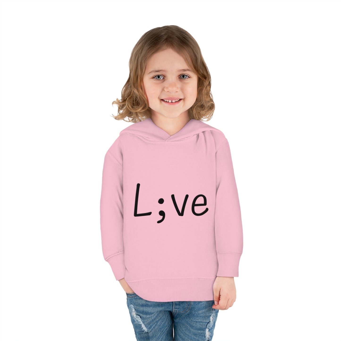 Semi-Colon L;ve Toddler Pullover Fleece Hoodie