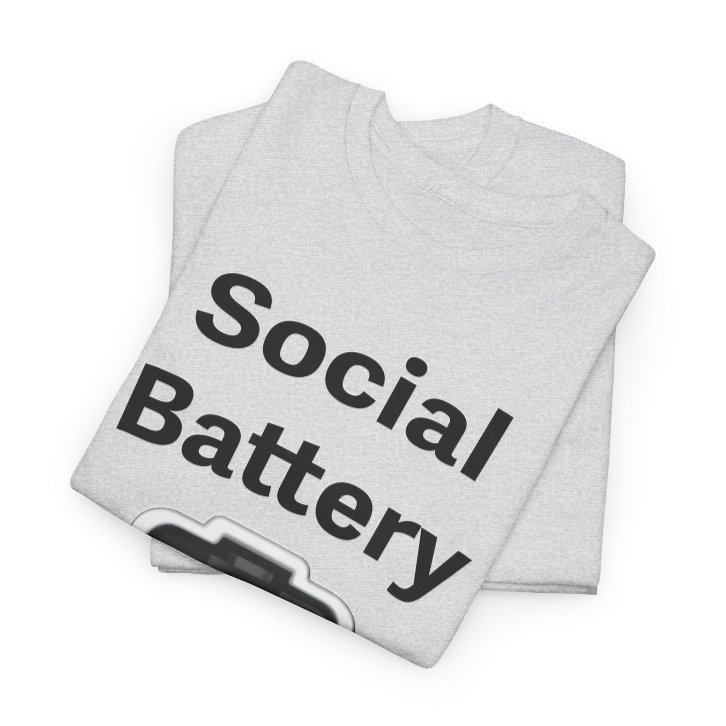 Social Battery Low Unisex Heavy Cotton Tee