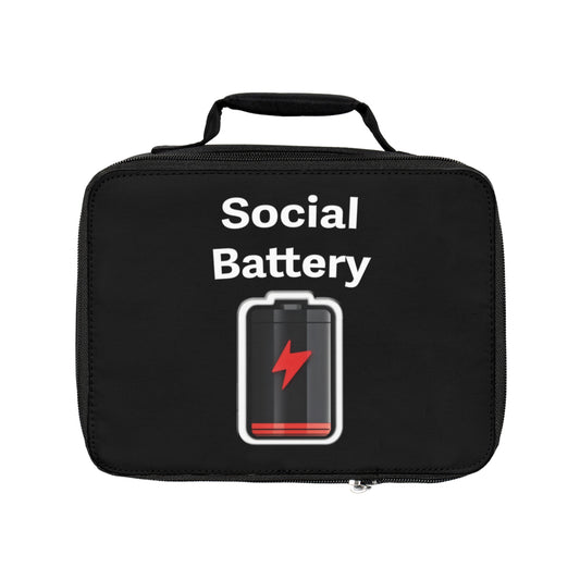 Social Battery Low Lunch Bag