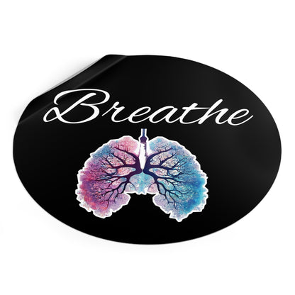 Breathe Round Vinyl Stickers