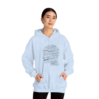 Mental Disorder Silhouette Heavy Blend™ Hooded Sweatshirt