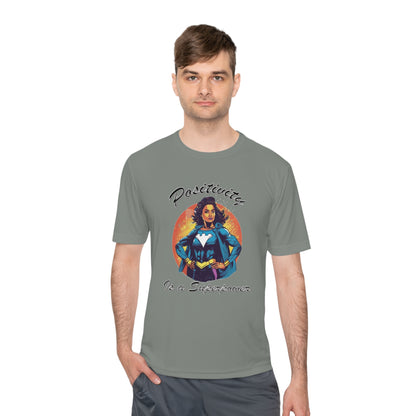 Positivity is a Superpower Female Superhero Moisture Wicking Tee