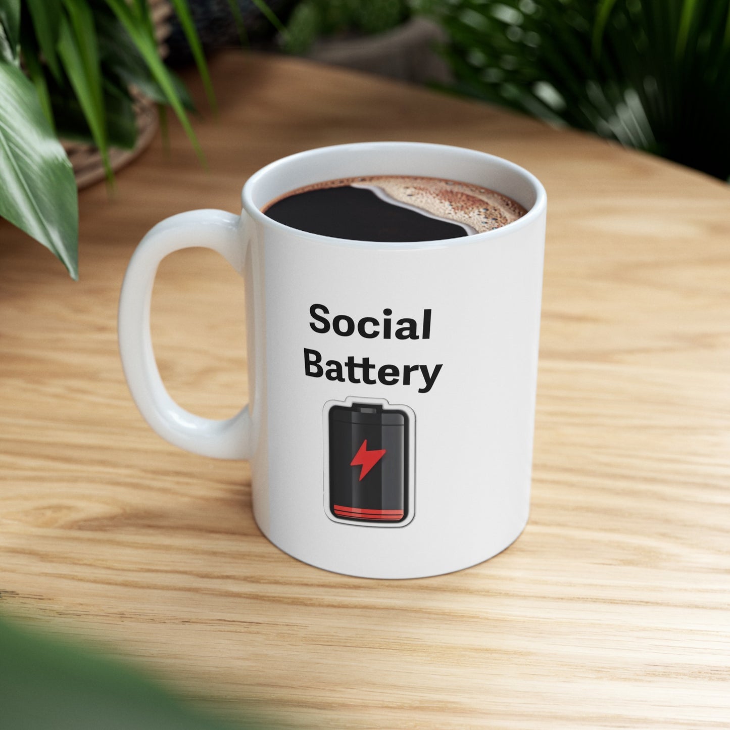 Social Battery 11oz Ceramic Mug