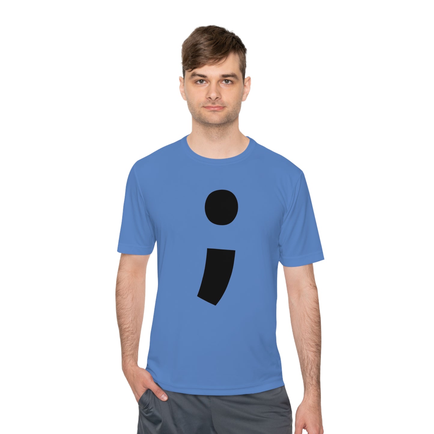 Semi-Colon ; Moisture Wicking Tee