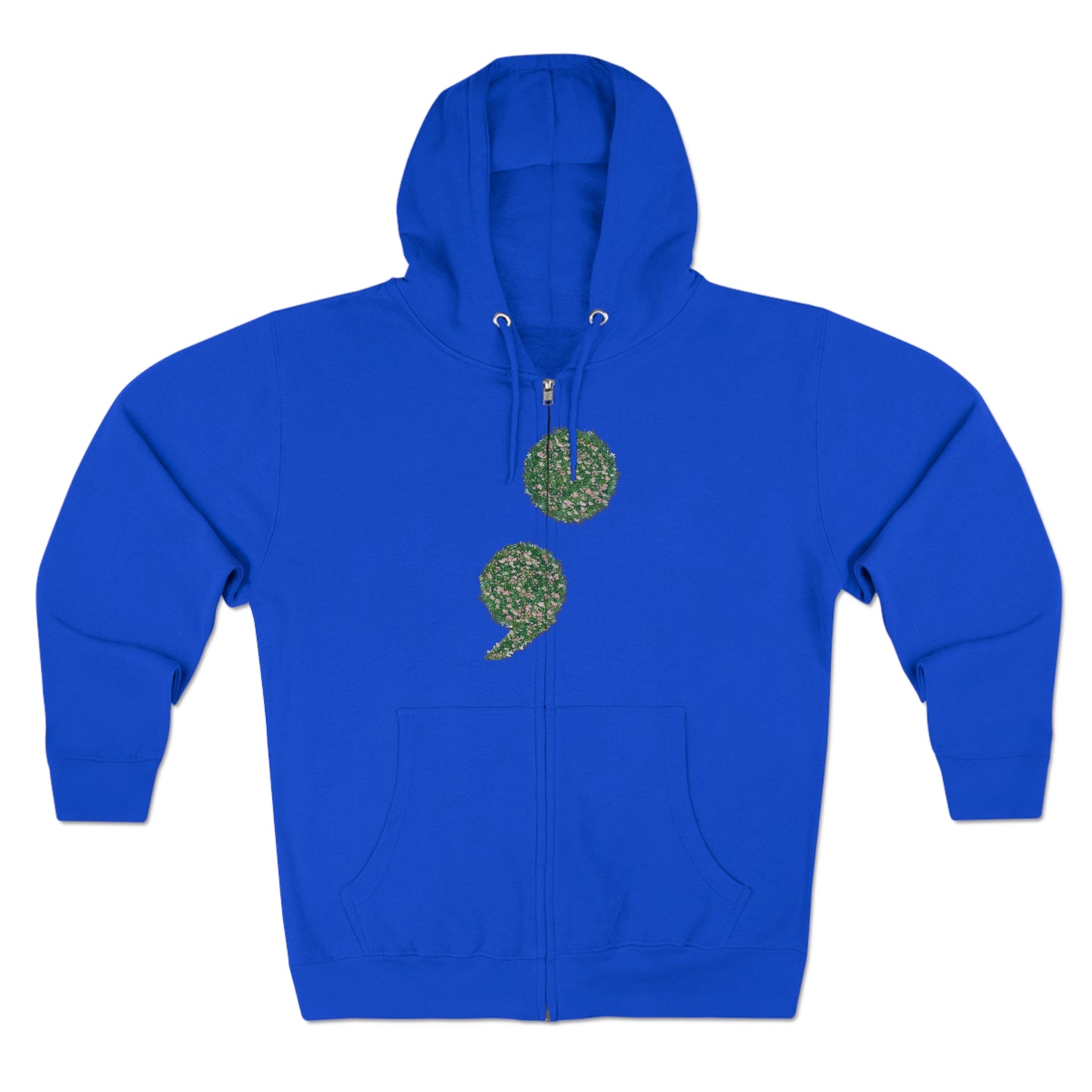 Flowers Semi-Colon Unisex Zip Hoodie