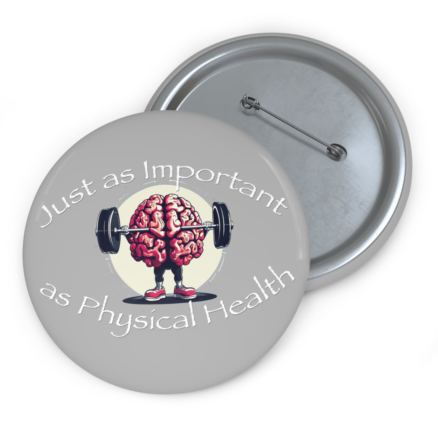 Mental Health Muscle Custom Pin Buttons