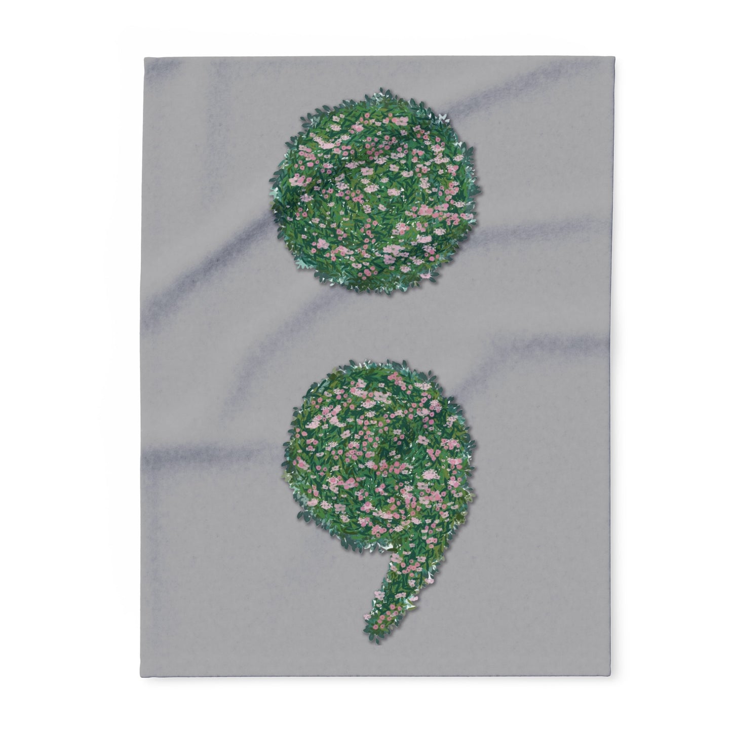 Flowers Semi-Colon Arctic Fleece Blanket