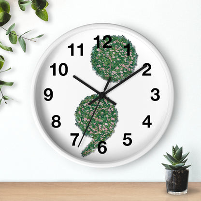 Flowers Semi-Colon Wall Clock