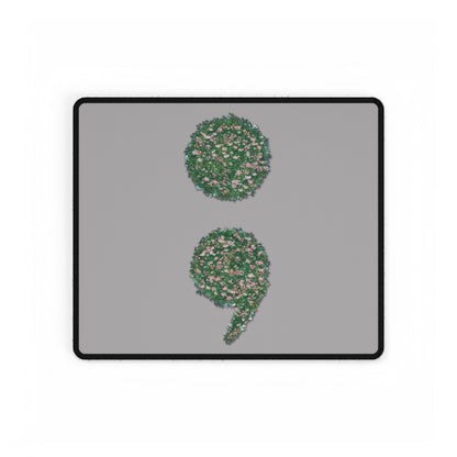 Flowers Semi-Colon Desk Mats