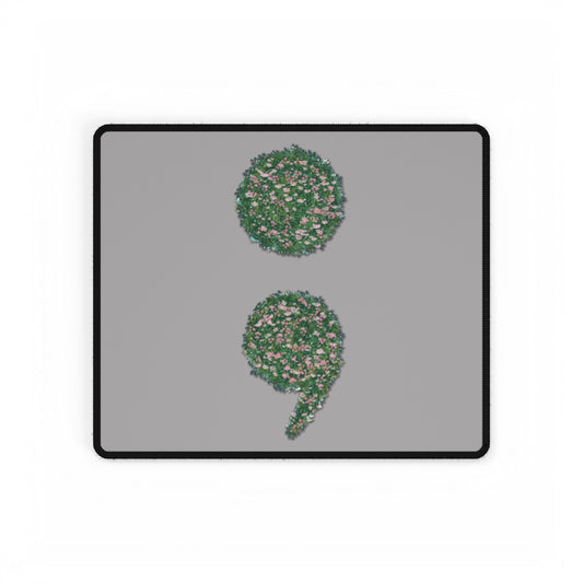 Flowers Semi-Colon Desk Mats