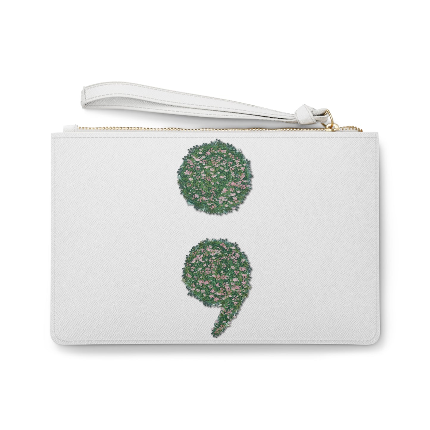 Flowers Semi-Colon Clutch Bag