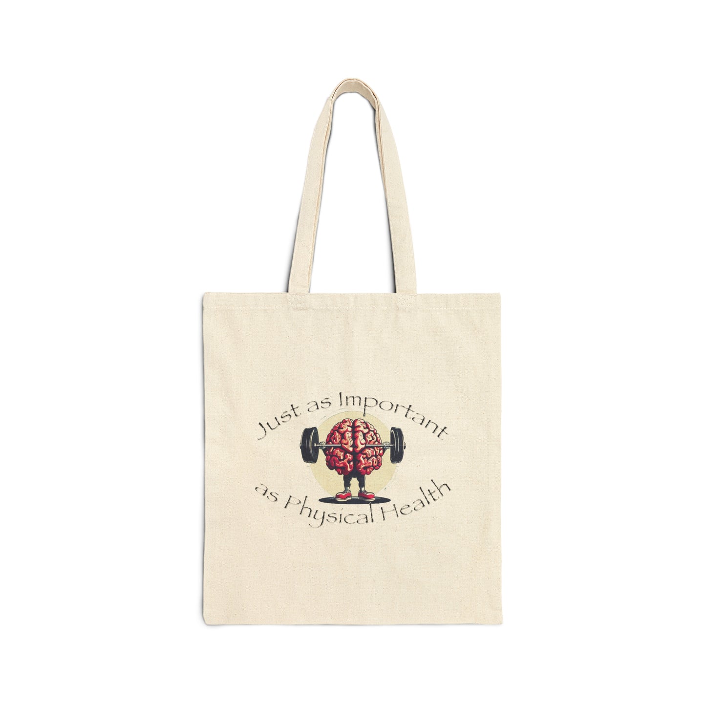 Mental Health Muscle Cotton Canvas Tote Bag