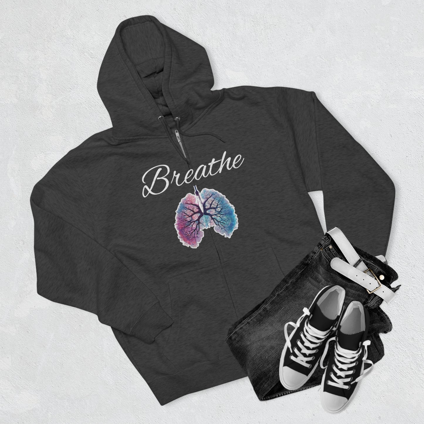 Breathe Unisex Zip Hoodie