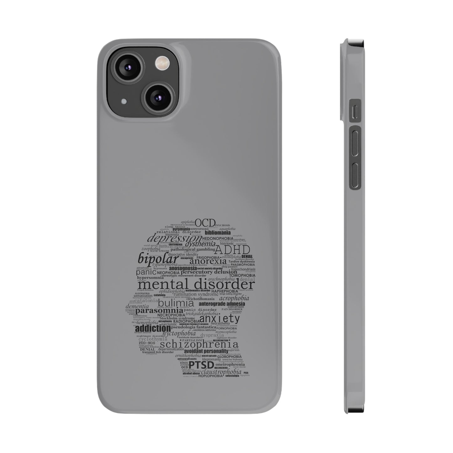 Mental Disorder Silhouette Slim Phone Cases