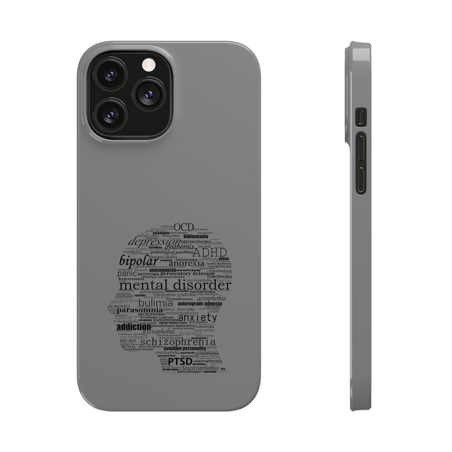 Mental Disorder Silhouette Slim Phone Cases