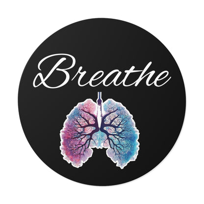 Breathe Round Vinyl Stickers