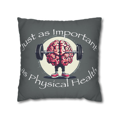 Mental Health Muscle Spun Polyester Square Pillowcase