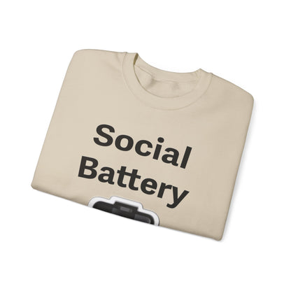 Social Battery Low Unisex Heavy Blend™ Crewneck Sweatshirt