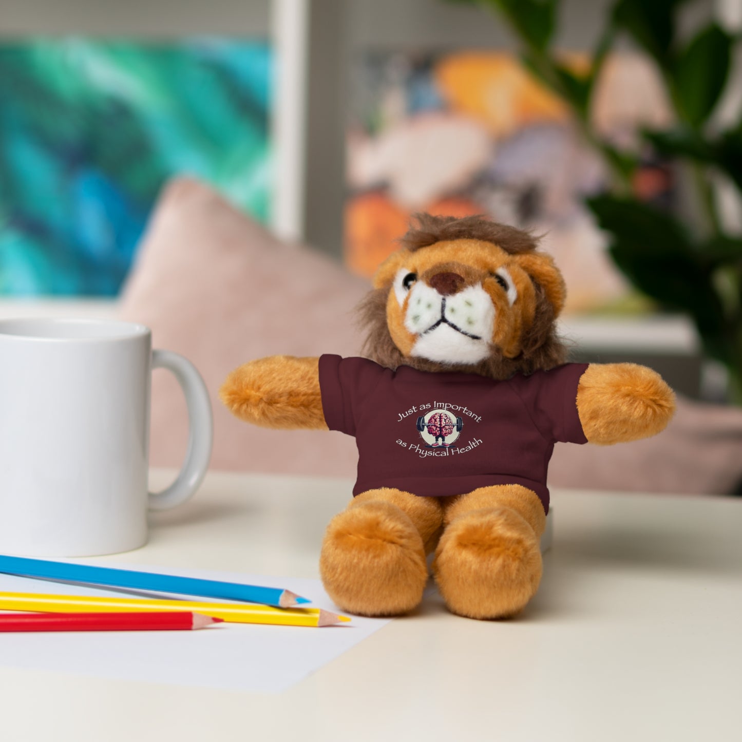 Mental Health Muscle Stuffed Animals with Tee