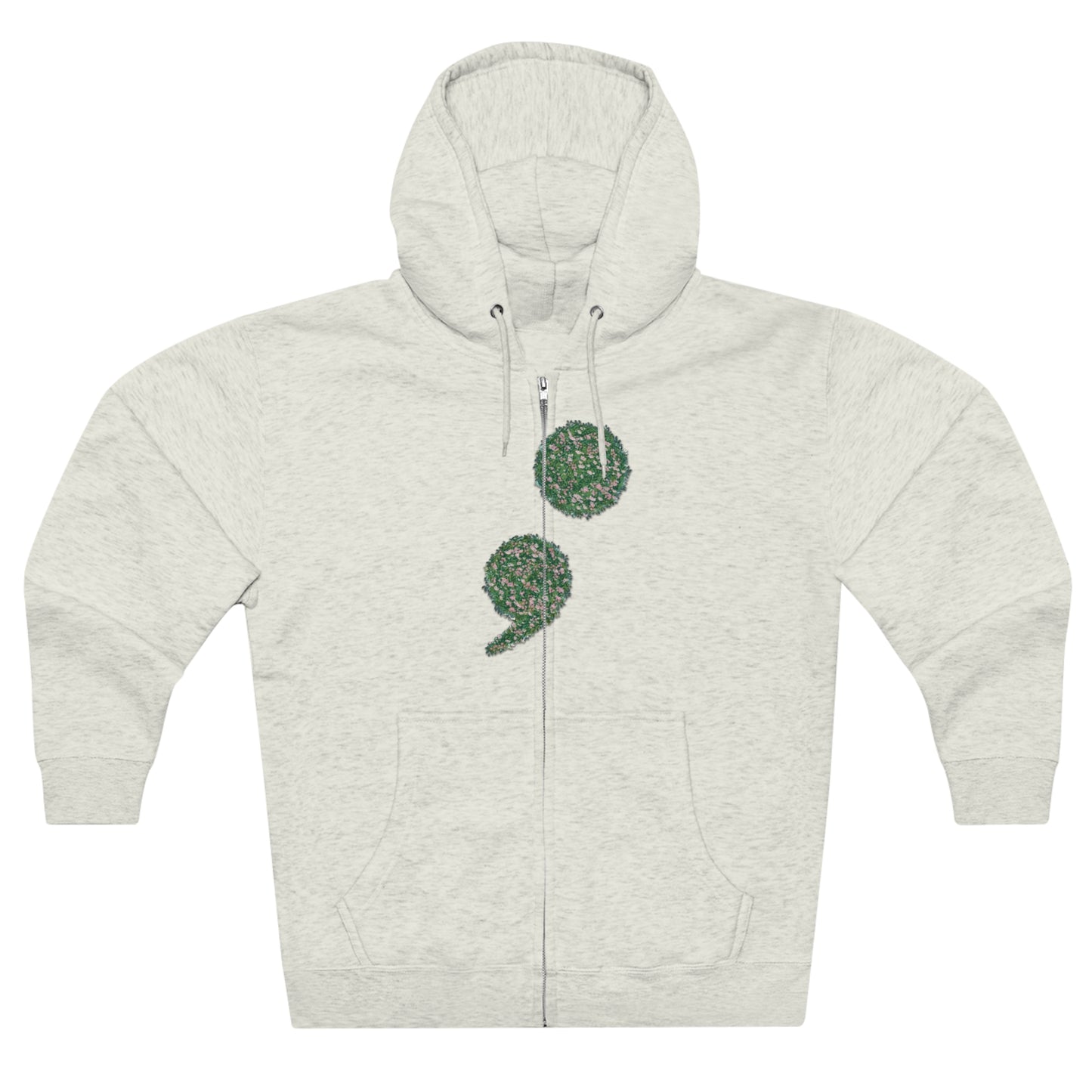 Flowers Semi-Colon Unisex Zip Hoodie