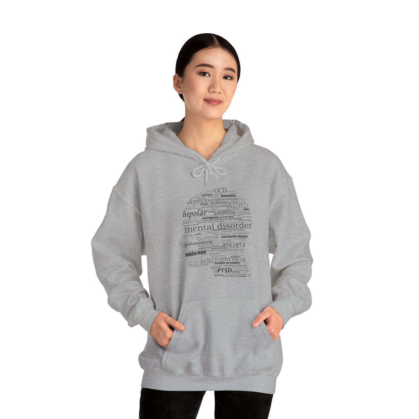 Mental Disorder Silhouette Heavy Blend™ Hooded Sweatshirt