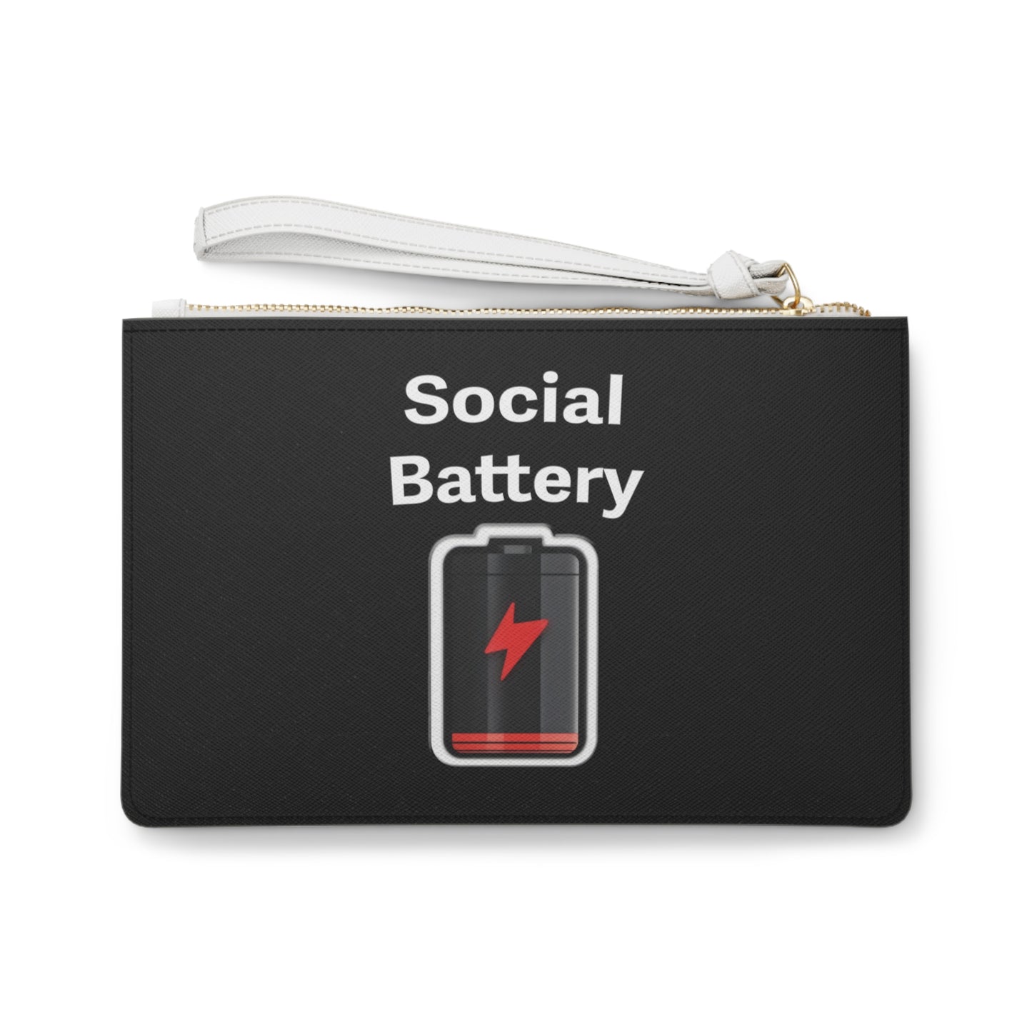 Social Battery Low Clutch Bag