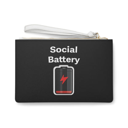 Social Battery Low Clutch Bag