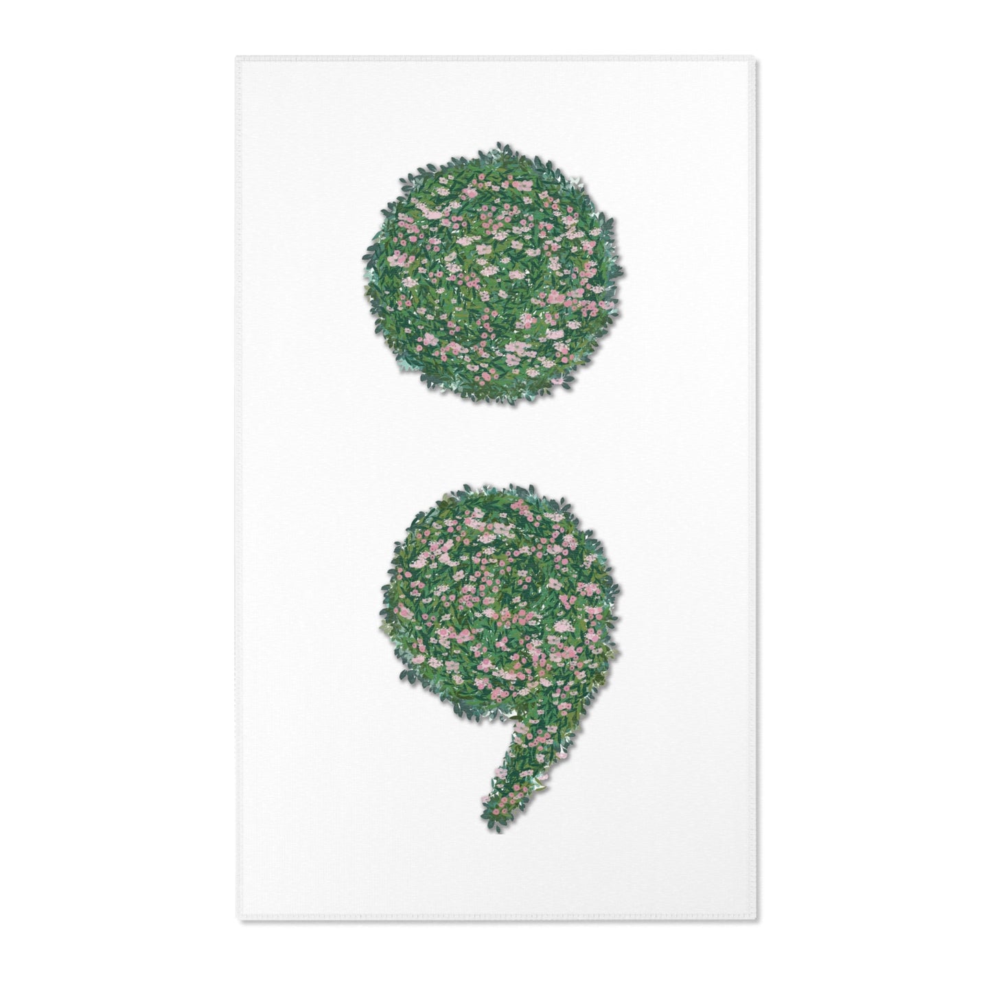 Flowers Semi-Colon Area Rugs