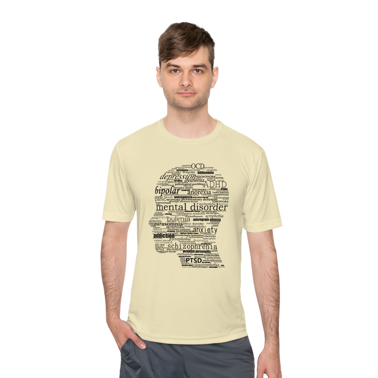 Mental Disorder Silhouette Moisture Wicking Tee