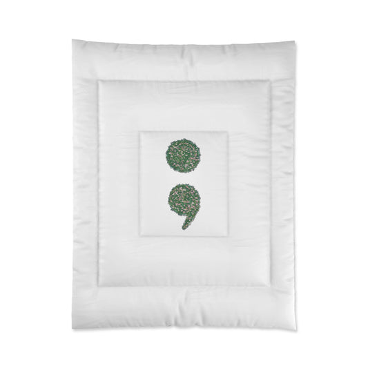 Flowers Semi-Colon Comforter