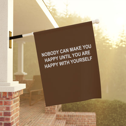 Happy with Yourself Garden & House Banner